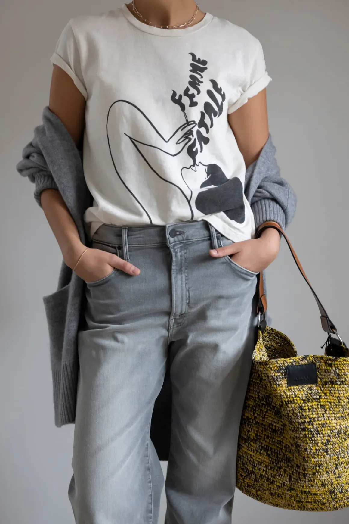 Cardigan - Shawl Collar Grey