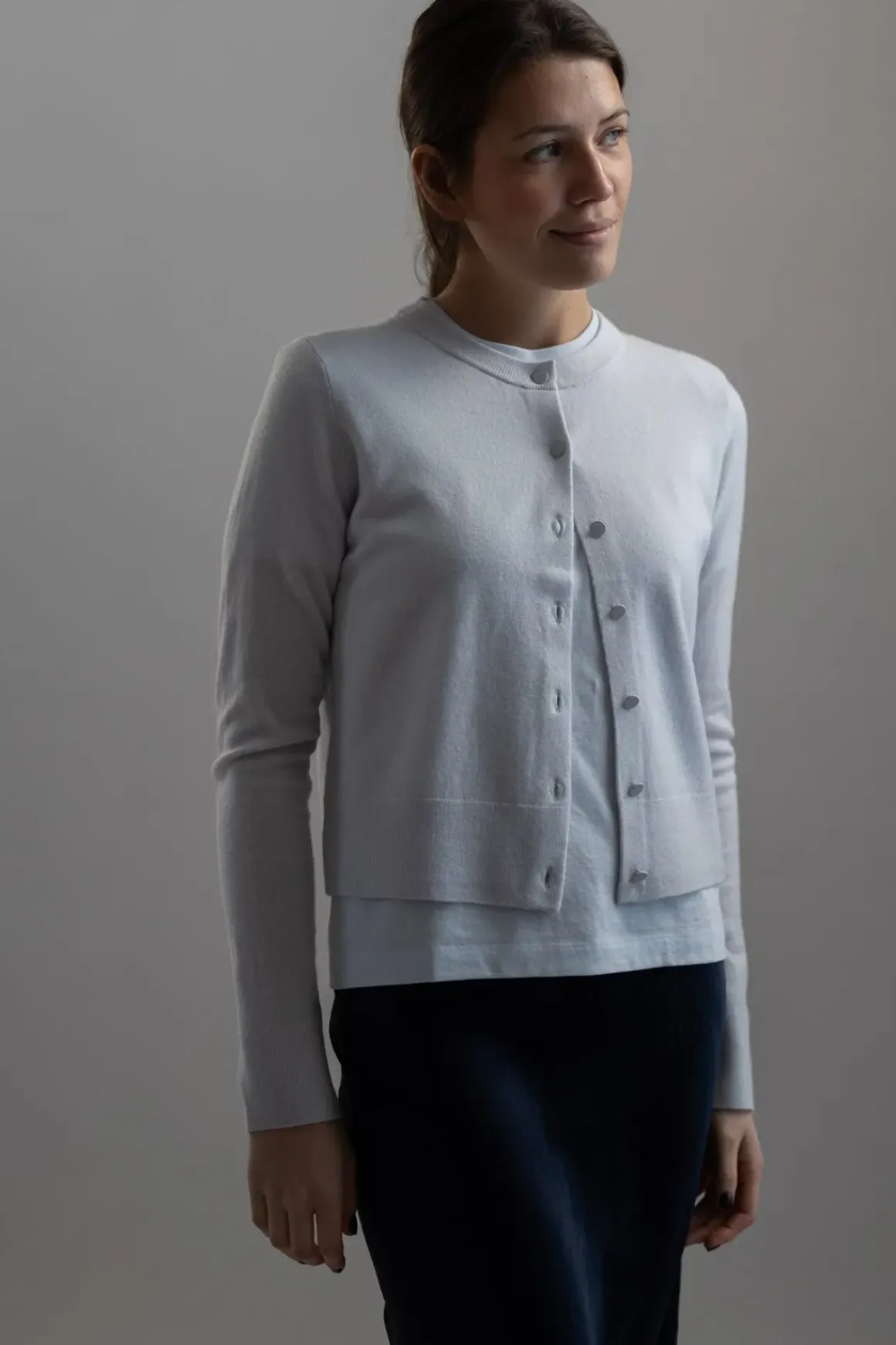 Cardigan - Tipped Half Moon