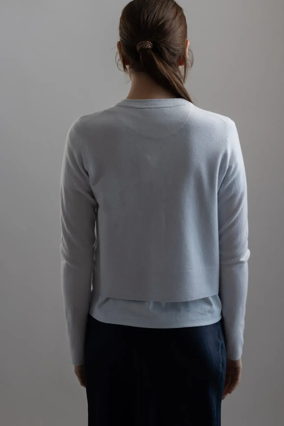 Cardigan - Tipped Half Moon