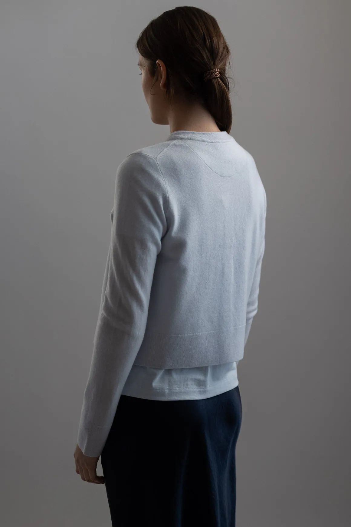 Cardigan - Tipped Half Moon