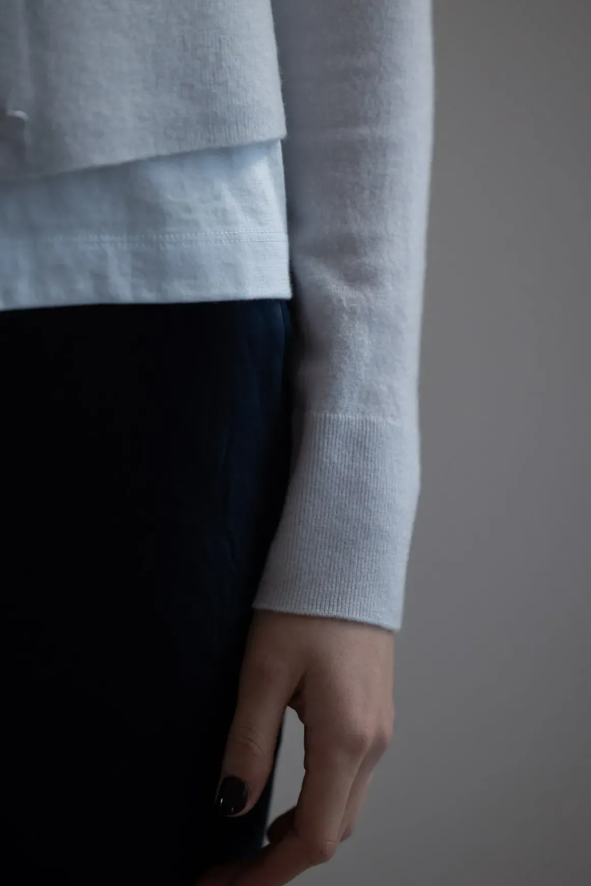 Cardigan - Tipped Half Moon