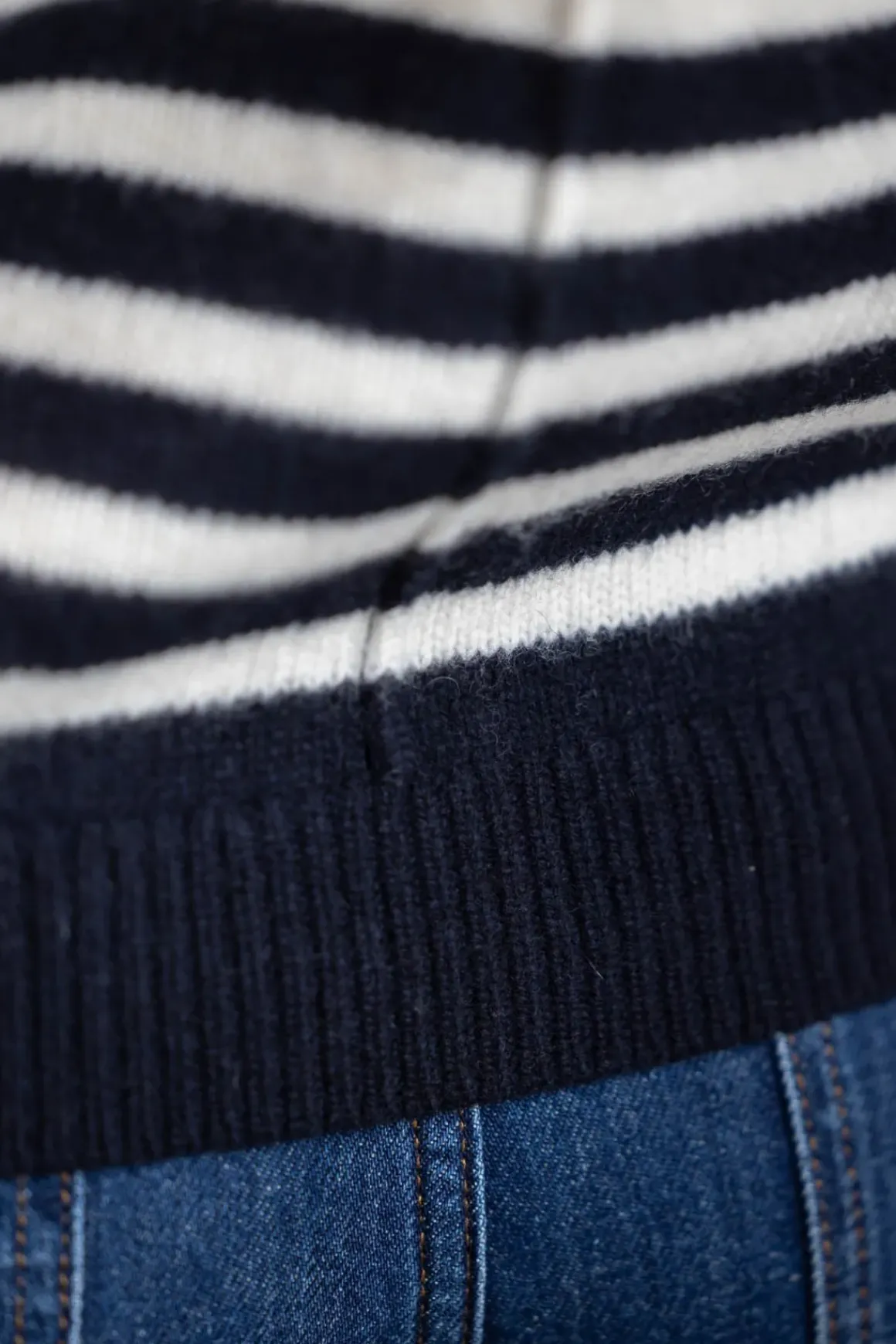 Cardigan - Toulouse Cardigan Tee Navy Snowflake Stripe