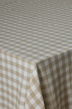 Duk - Ruter Beige/Hvit