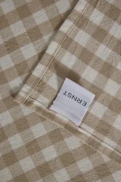 Duk - Ruter Beige/Hvit