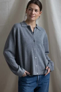 Genser - Monterey Button Down Polo Gray Melange