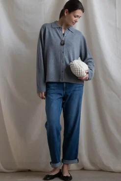 Genser - Monterey Button Down Polo Gray Melange