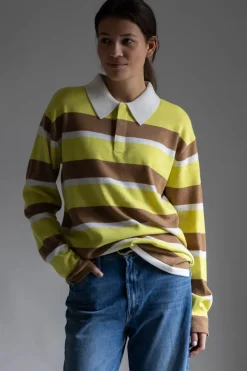 Genser - Striped Rugby Lemon/Almond