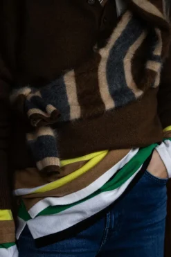 Genser - Striped Rugby Lemon/Almond