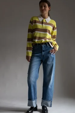 Genser - Striped Rugby Lemon/Almond