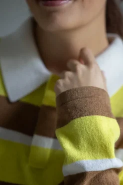 Genser - Striped Rugby Lemon/Almond