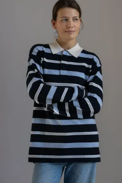 Genser - Striped Rugby Midnight Kombo