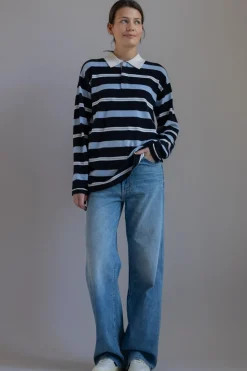 Genser - Striped Rugby Midnight Kombo