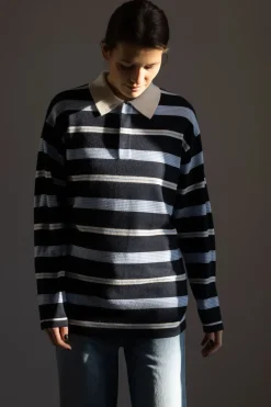Genser - Striped Rugby Midnight Kombo