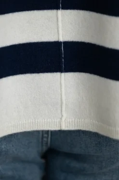 Genser - Toulon Sweater Artic Navy Stripe