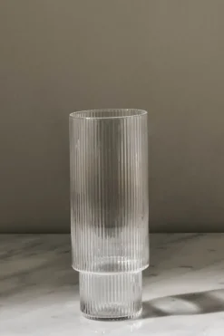 Glass - Ripple Long Drink 4pk Clear