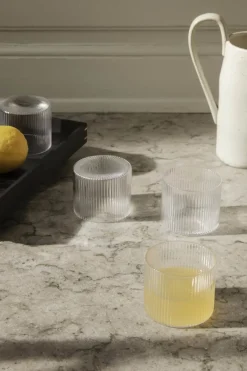 Glass - Ripple Low 4pk Klar