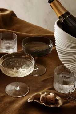 Glass - Ripple Low 4pk Klar