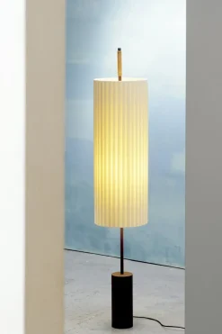 Gulvlampe - Dórica Dark Brown/Natural Ribbon