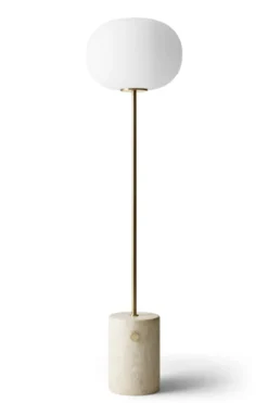 Gulvlampe - JWDA Travertine/Brushed Brass