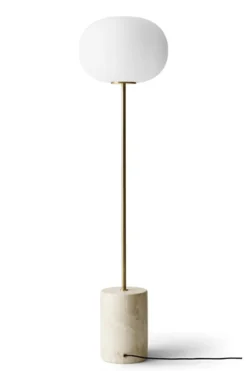 Gulvlampe - JWDA Travertine/Brushed Brass