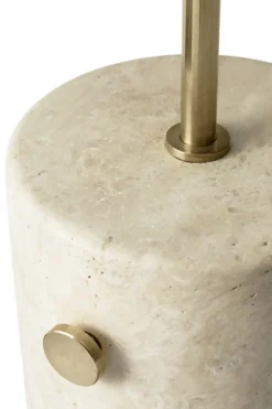 Gulvlampe - JWDA Travertine/Brushed Brass