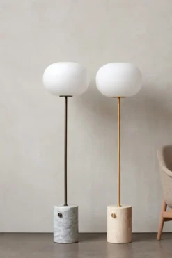 Gulvlampe - JWDA Travertine/Brushed Brass