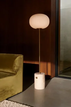 Gulvlampe - JWDA Travertine/Brushed Brass
