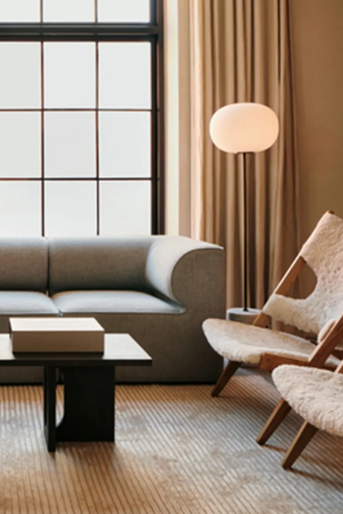 Gulvlampe - JWDA White Marble/Bronzed Brass