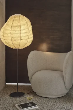 Gulvlampe - Kurbis Tall Natur/Sort