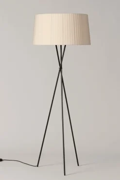 Gulvlampe - Tripode G5 Black/Natural