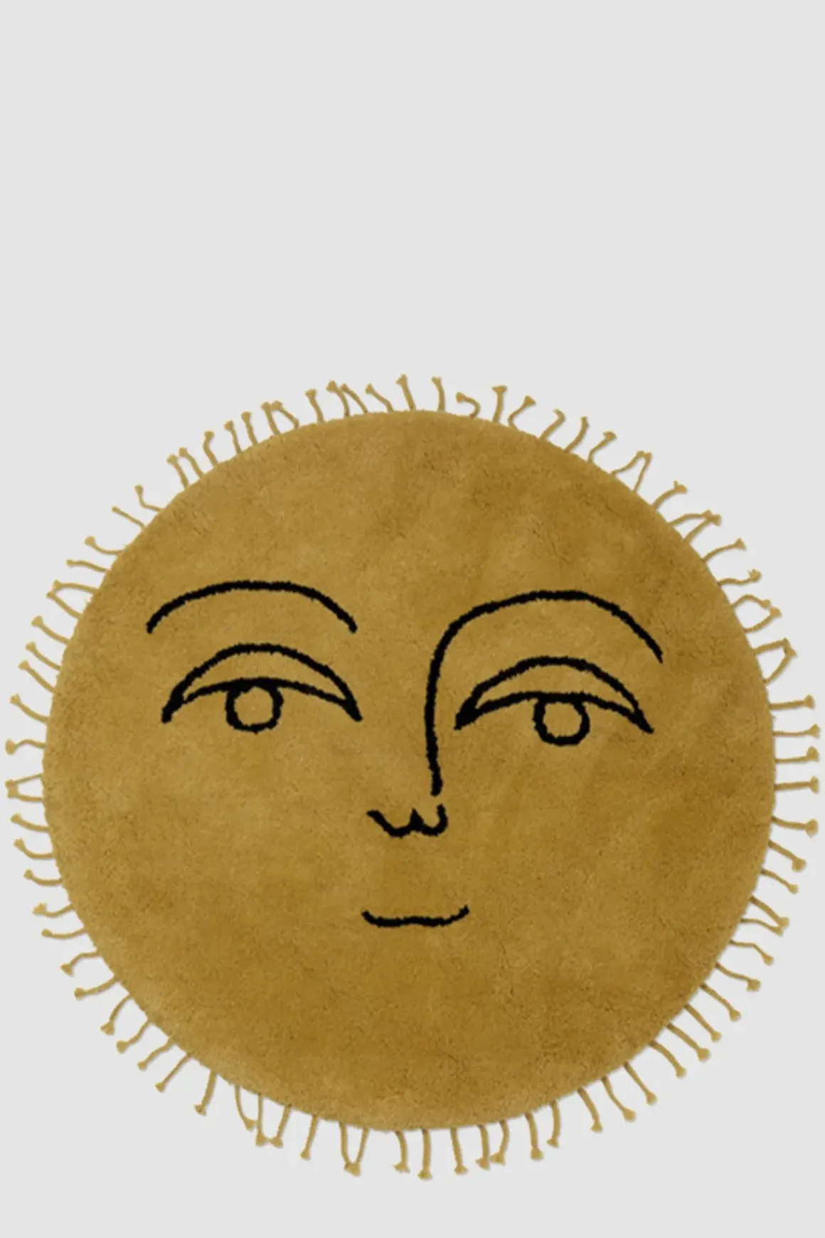 Gulvteppe - Sun Tufted Rug Yellow Large dia130cm