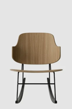 Gyngestol - The Penguin Black Steel, Natural Oak