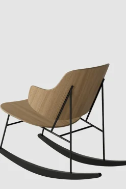 Gyngestol - The Penguin Black Steel, Natural Oak