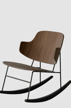 Gyngestol - The Penguin Black Steel, Walnut