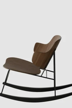 Gyngestol - The Penguin Black Steel, Walnut