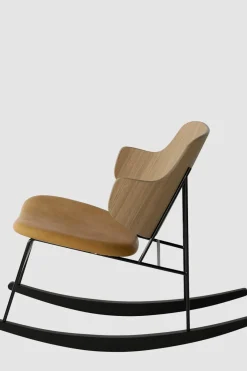 Gyngestol - The Penguin Rocking Chair Dakar 250, Black Steel, Natural Oak