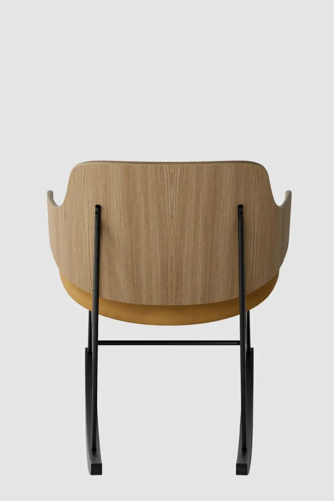 Gyngestol - The Penguin Rocking Chair Dakar 250, Black Steel, Natural Oak