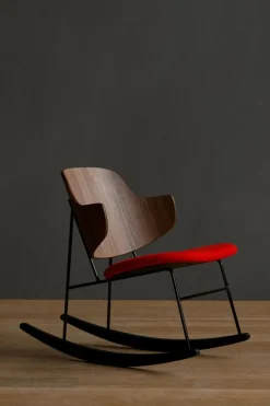Gyngestol - The Penguin Rocking Chair 600 Hallingdal, Black Steel, Walnut