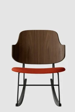 Gyngestol - The Penguin Rocking Chair 600 Hallingdal, Black Steel, Walnut