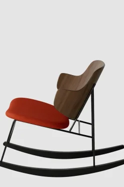 Gyngestol - The Penguin Rocking Chair 600 Hallingdal, Black Steel, Walnut