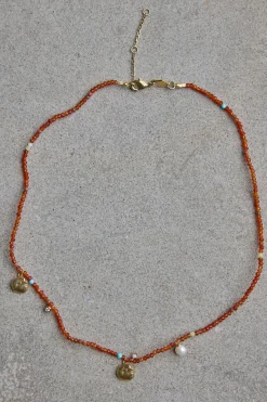 Halskjede - Maroon Harmony Gold