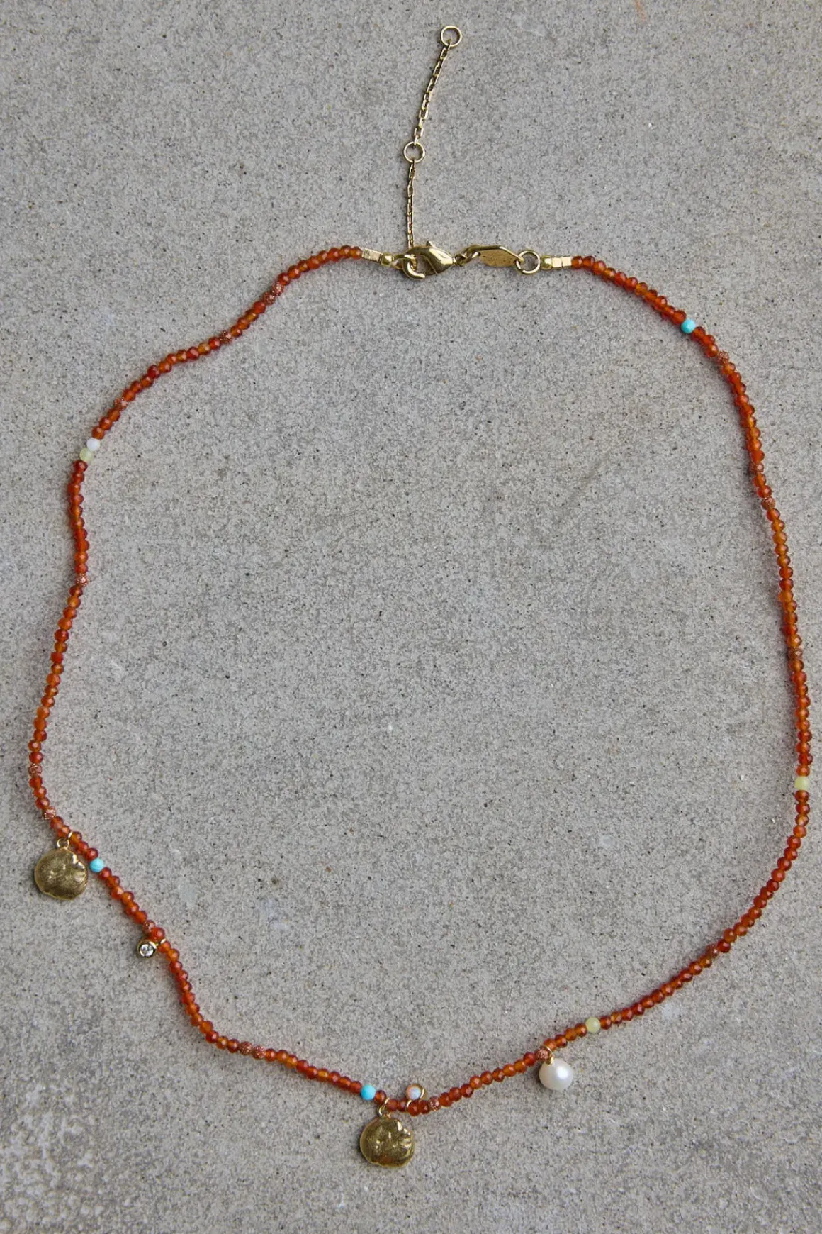 Halskjede - Maroon Harmony Gold