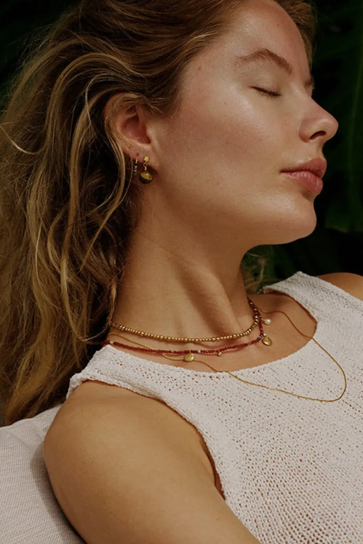 Halskjede - Maroon Harmony Gold