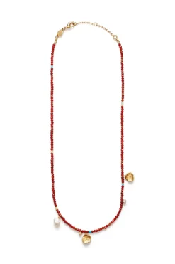 Halskjede - Maroon Harmony Gold