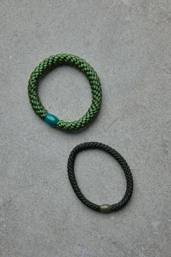 Hårstrikker - Kknekki 2pk Green Moss