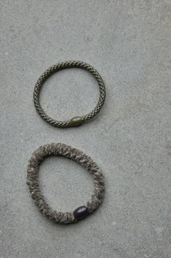 Hårstrikker - Kknekki 2pk Khaki Concrete