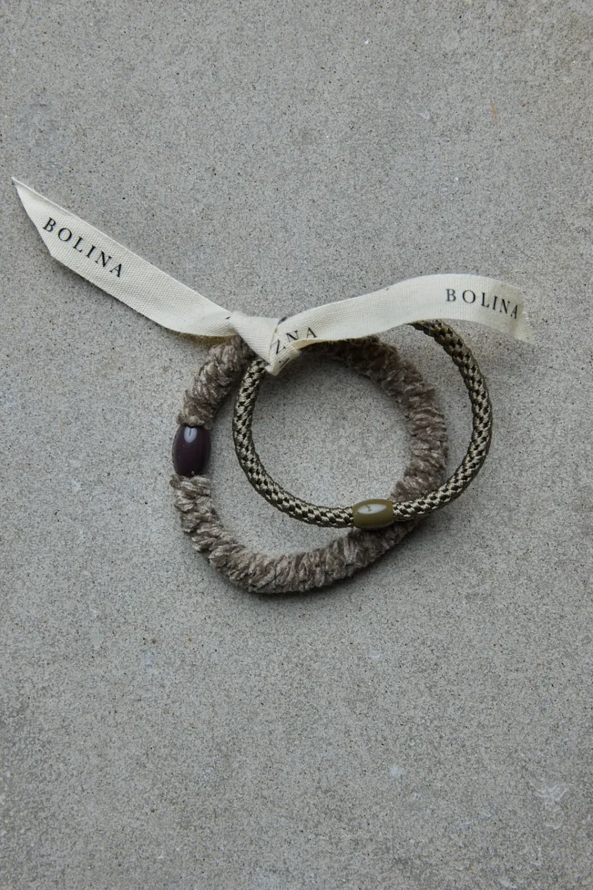 Hårstrikker - Kknekki 2pk Khaki Concrete