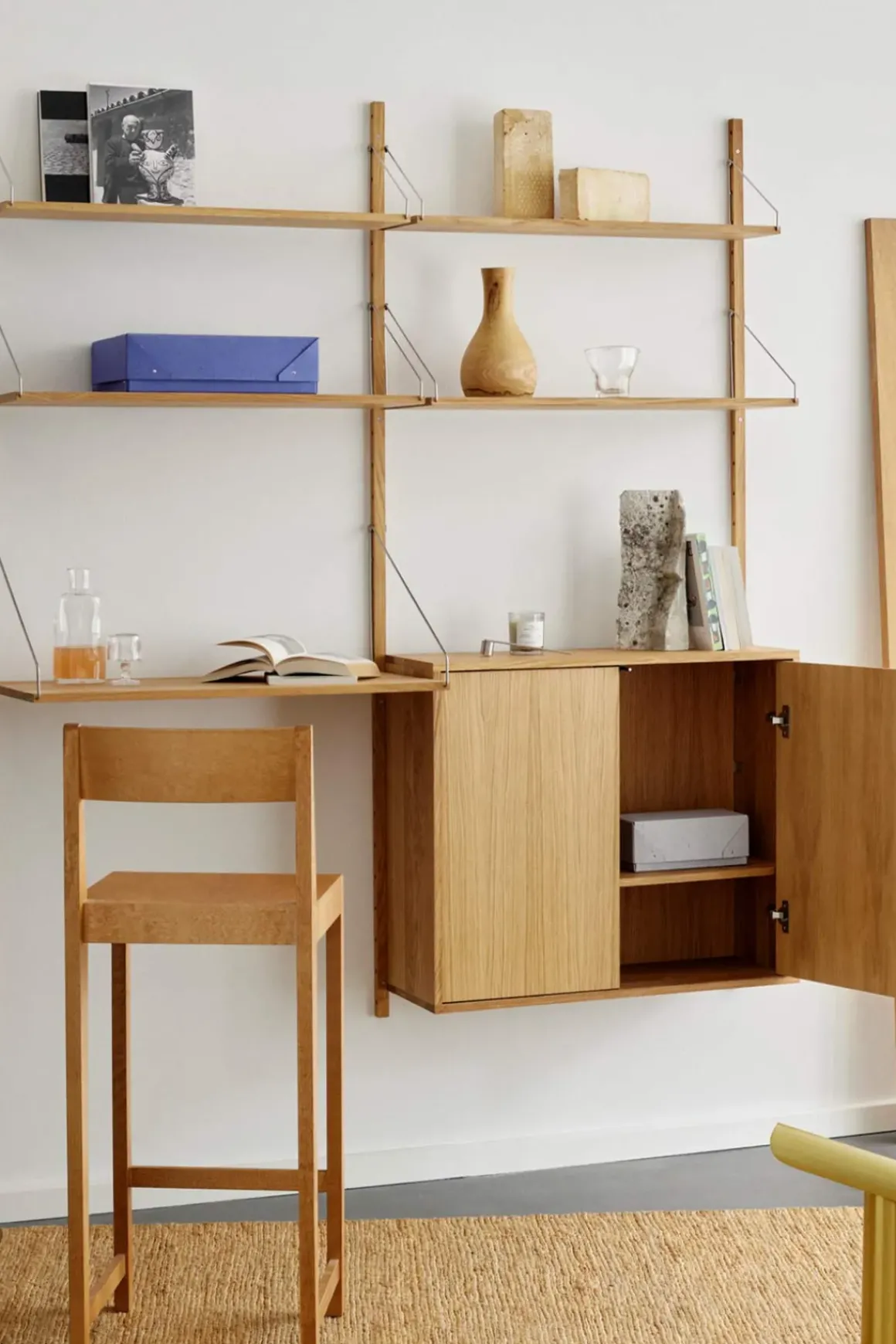 Hylle - Library Natural Oak Single set H1148 W80