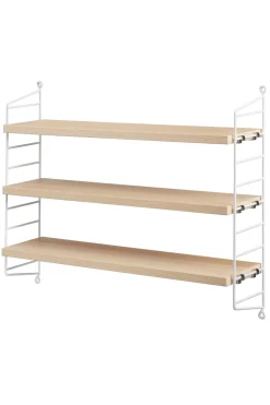 Hylle - Pocket 60x15xh50 Ask/Hvit