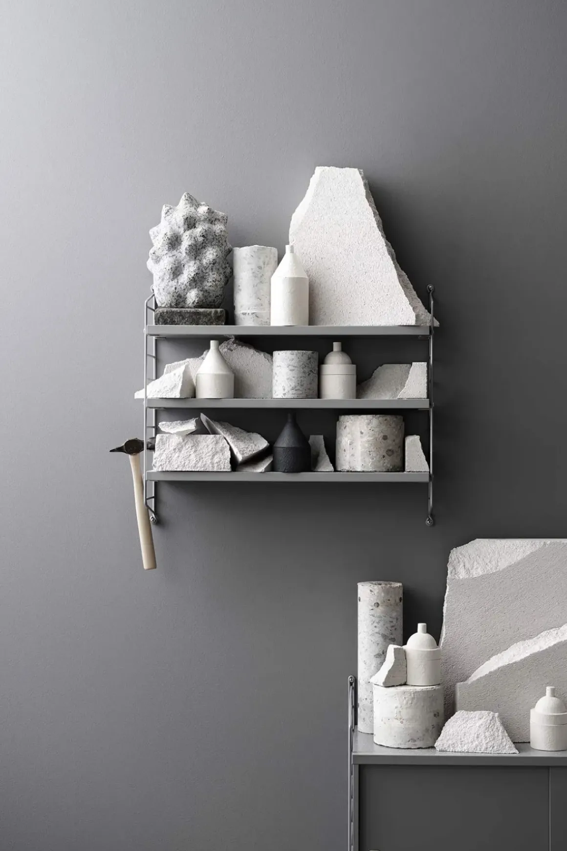 Hylle - Pocket 60x15xh50 Grå